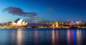 A scene showing Sydney Harbour Bridge
